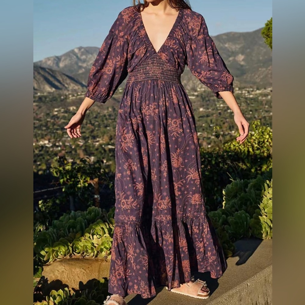 FREE PEOPLE | GOLDEN HOUR | MAXI DRESS | SIZE MEDIUM